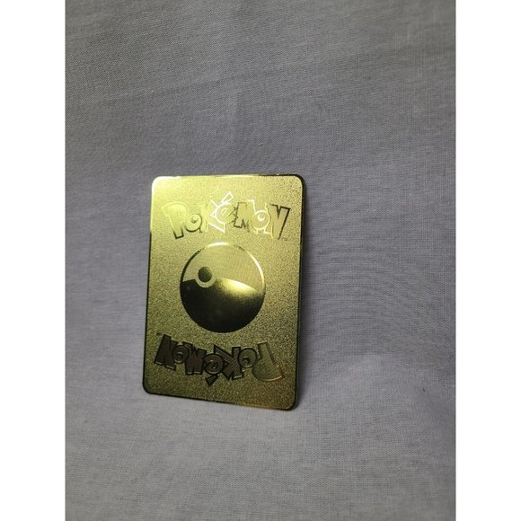 Pikachu I Choose You Love Heart Valentine Gold Metal Card- Brand new - Picture 3 of 3